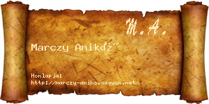 Marczy Anikó névjegykártya